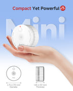Detectores de Humo HEIMAN, Detector de Humo Interconectado a Pilas, Certificado UL 2034 5th, Alarma CO Inalámbrica Pequeña Mini para Hogar Alquiler Apartamento/C1-R 1 Pack