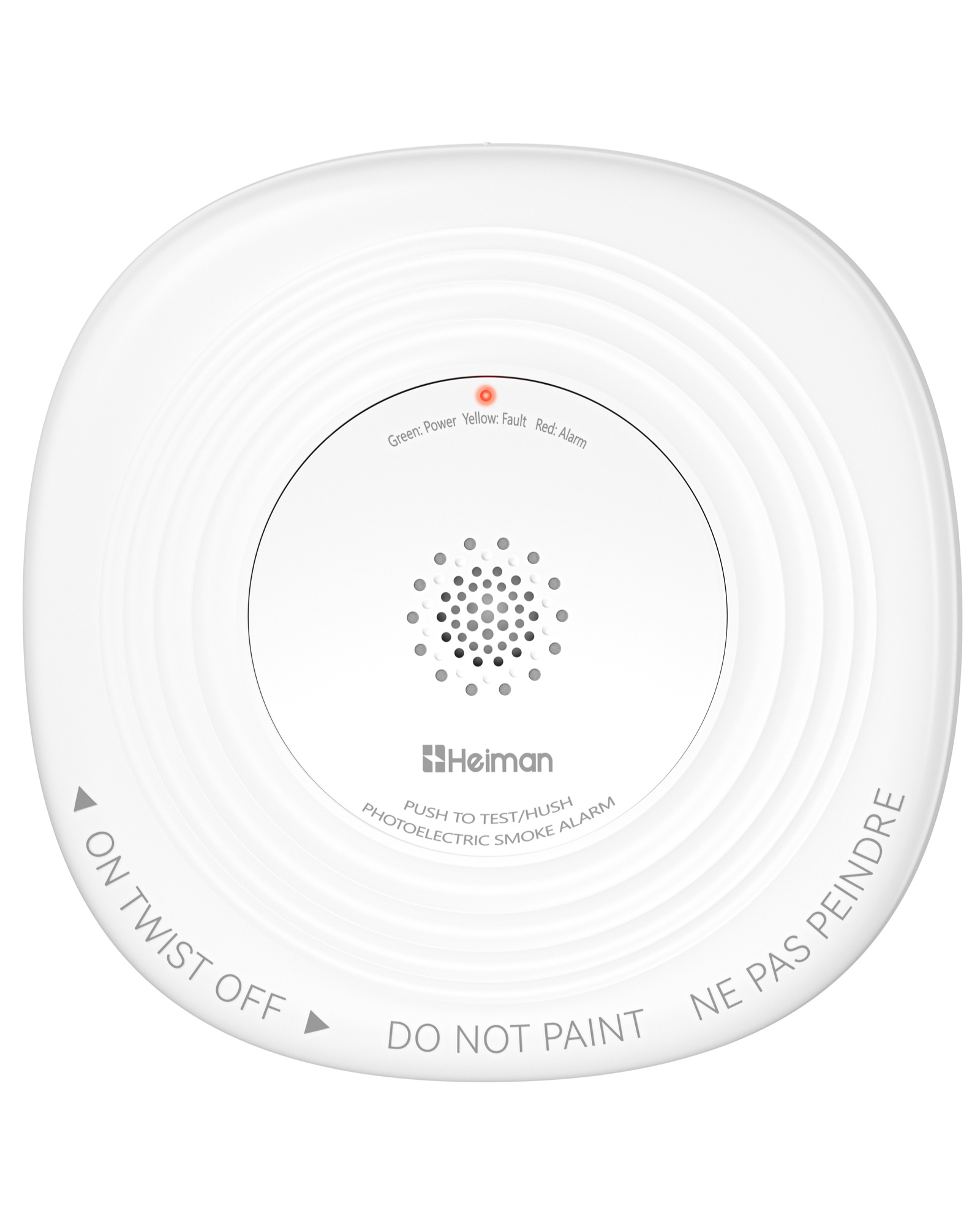 Heiman Smoke Detector 10-Year Sealed Battery Powered, UL 217 10th Certified, Photoelectric Smoke Alarm, LED Status Lights/85 dB Alarm/Test Silence Button, Fire Alarm for Home Hotel Rental Apartment 636PHS