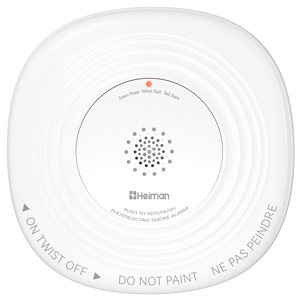 Heiman 636PHS Smoke Detector 10-Year Sealed Battery Powered, UL 217 10th Certified, Photoelectric Smoke Alarm, LED Status Lights/85 dB Alarm/Test Silence Button, Fire Alarm for Home Hotel Rental Apartment