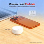 Detectores CO Heiman C1-W Smart, Avisos en Tiempo Real, Wi-Fi 2.4 GHz, Certificado UL 2034 5th, Detector CO a Pilas, Alarma 85 dB, Pequeña Alarma CO para Hogar Autocaravanas Hotel Alquiler Apartamento