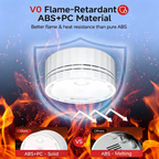 Detectores CO Heiman C1-W Smart, Avisos en Tiempo Real, Wi-Fi 2.4 GHz, Certificado UL 2034 5th, Detector CO a Pilas, Alarma 85 dB, Pequeña Alarma CO para Hogar Autocaravanas Hotel Alquiler Apartamento