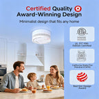 Heiman Matter Smoke Detectors,Smart Photoelectric Fire Alarm,UL217-10th Certified,Battery Powered,Real-Time Notification,Compatible with Smartthings,Home Assistant, Mini Portable for Home Travel