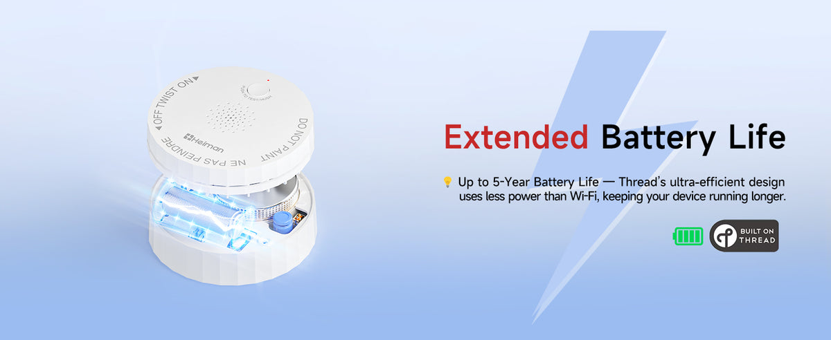 HEIMAN S1-M Matter smoke detector with extended 5-year battery life and Thread technology