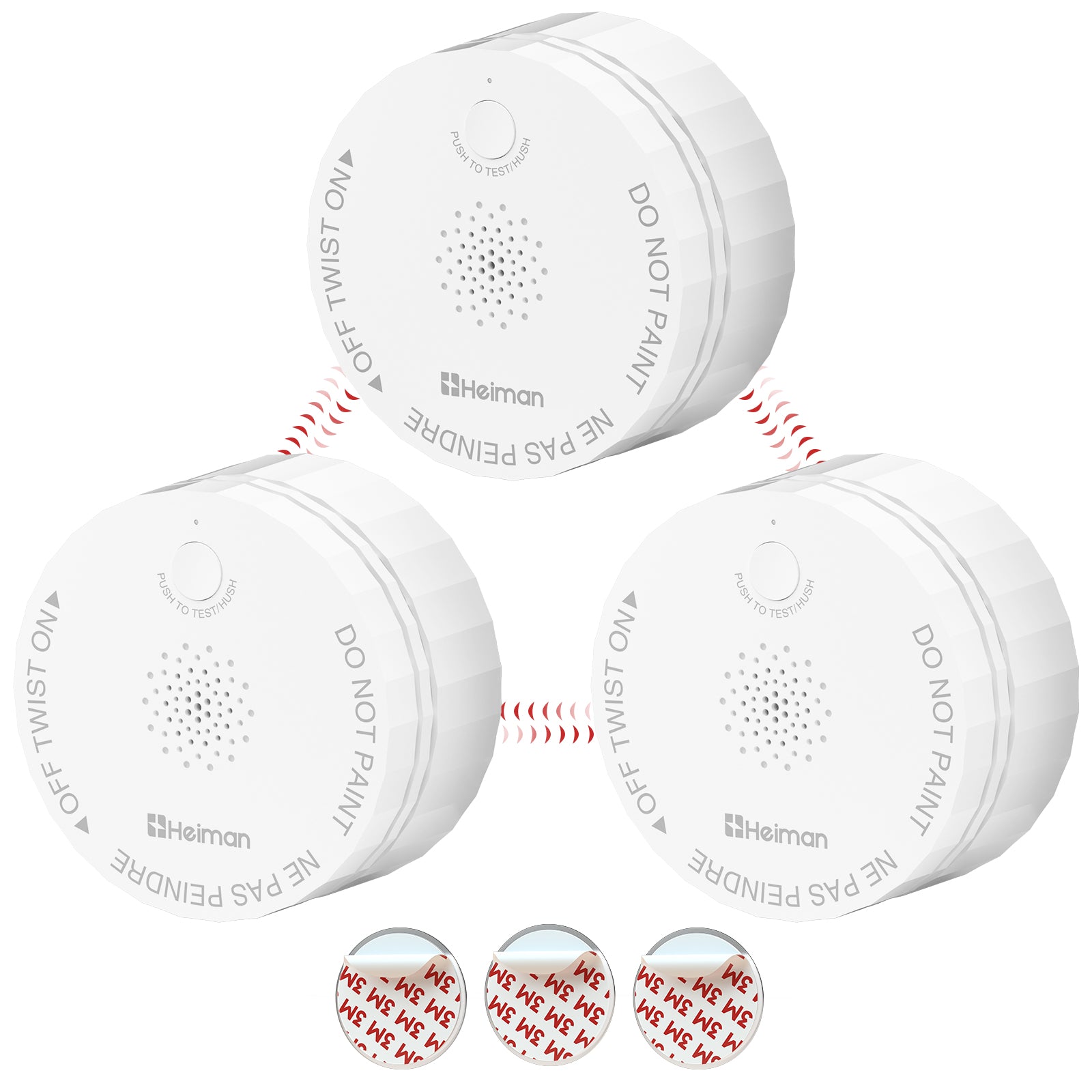 Detectores CO HEIMAN, Detector CO Interconectado a Pilas, Certificado UL 2034 5th, Alarma CO Inalámbrica Pequeña Mini para Hogar Alquiler Apartamento/C1-R 1 Paquete