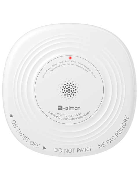 Heiman 636THS Smoke Detector Carbon Monoxide Detector Combo 10-Year Sealed Battery, UL 217 10th/UL 2034 5th Certified/85 dB Alarm, Photoelectric Fire Smoke Alarm & CO Detector for Home Hotel Rental Apartment