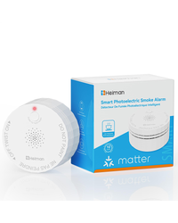 Heiman Matter Smoke Detectors,Smart Photoelectric Fire Alarm,UL217-10th Certified,Battery Powered,Real-Time Notification,Compatible with Smartthings,Home Assistant, Mini Portable for Home Travel