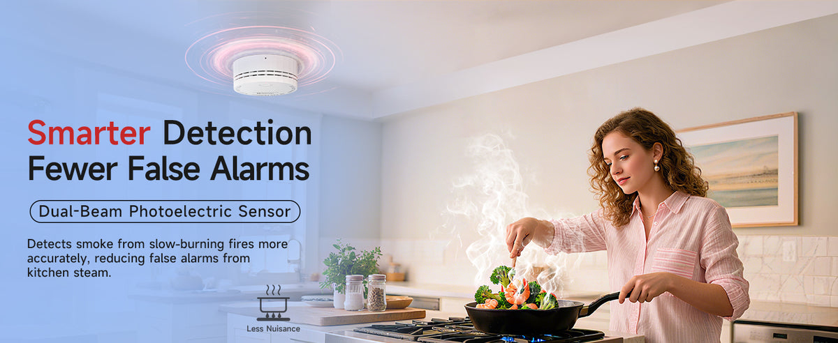 Heiman smoke alarm with dual-beam photoelectric sensor for smarter detection and fewer false alarms
