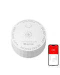 Detectores CO Heiman C1-W Smart, Avisos en Tiempo Real, Wi-Fi 2.4 GHz, Certificado UL 2034 5th, Detector CO a Pilas, Alarma 85 dB, Pequeña Alarma CO para Hogar Autocaravanas Hotel Alquiler Apartamento