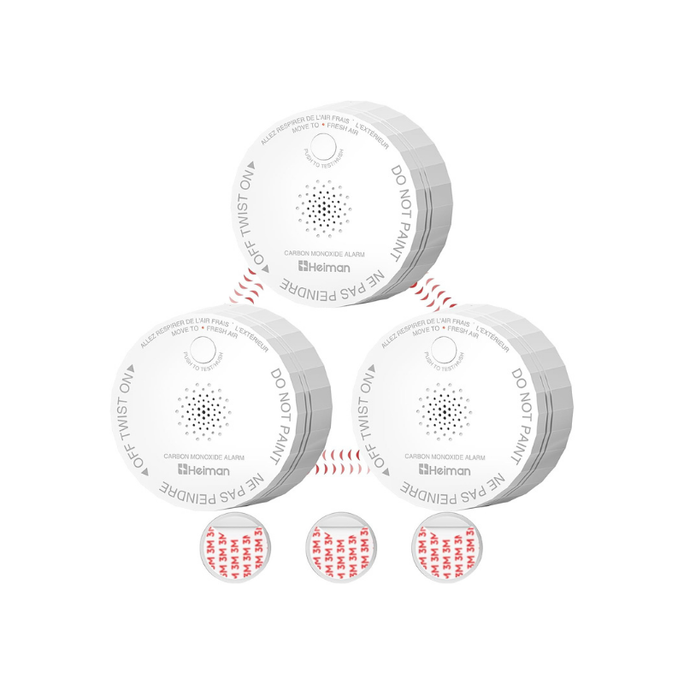 Heiman C1-R  Carbon Monoxide Detectors, Interconnected CO Alarm