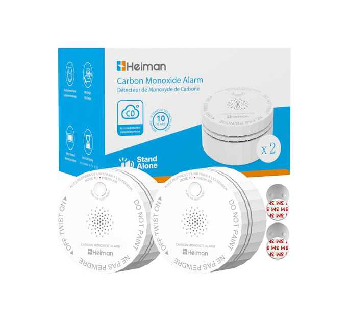 Heiman C1-S  Carbon Monoxide Detectors, CO Detector Long Battery Operated