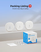 Heiman Smoke Detector 10-Year Sealed Battery Powered, UL 217 10th Certified, Photoelectric Smoke Alarm, LED Status Lights/85 dB Alarm/Test Silence Button, Fire Alarm for Home Hotel Rental Apartment 636PHS