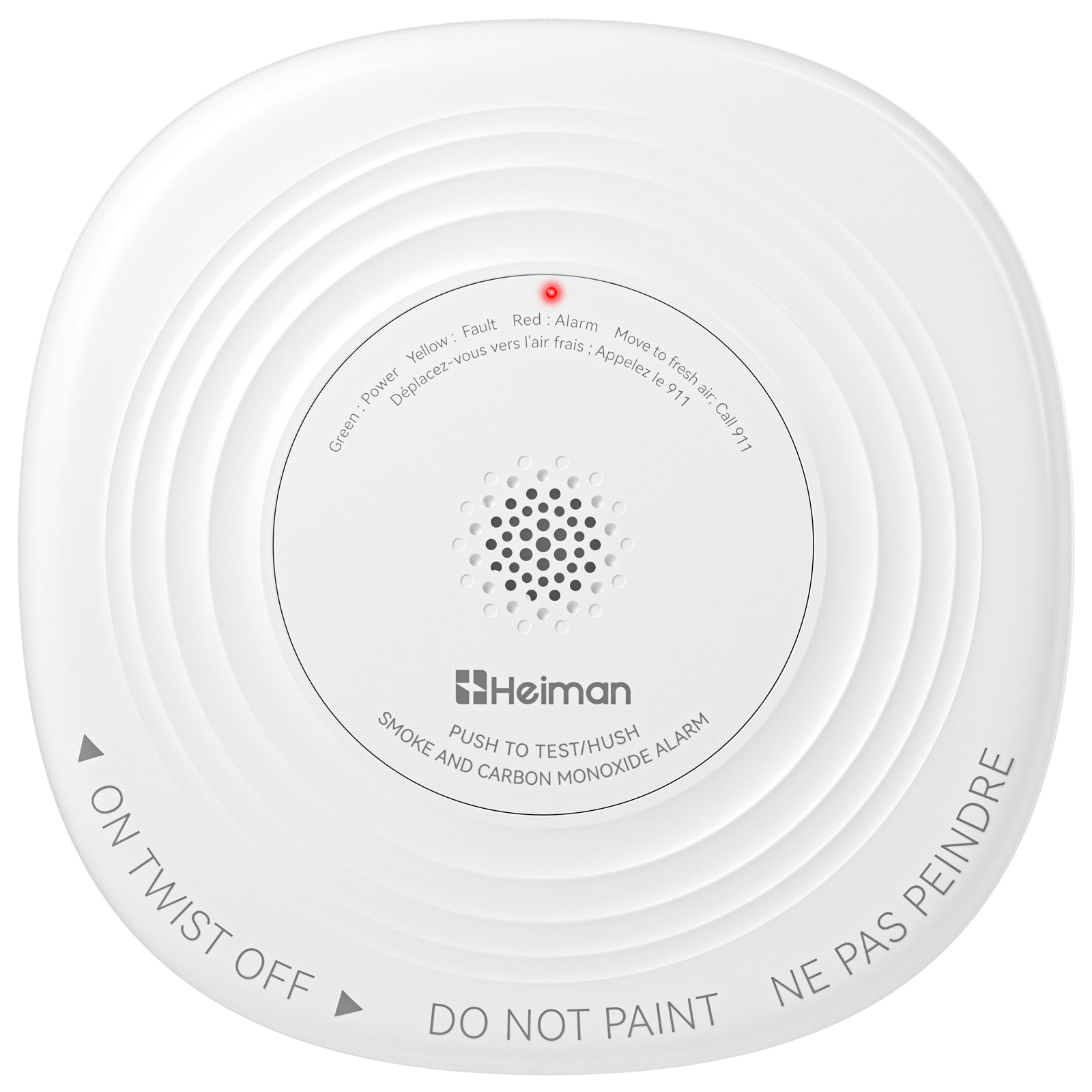 Heiman Smoke Detector Carbon Monoxide Detector Combo 10-Year Sealed Battery, UL 217 10th/UL 2034 5th Certified/85 dB Alarm, Photoelectric Fire Smoke Alarm & CO Detector for Home Hotel Rental Apartment