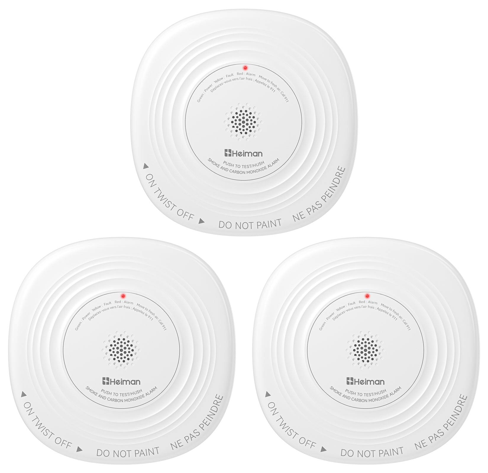 Heiman Smoke Detector Carbon Monoxide Detector Combo 10-Year Sealed Battery, UL 217 10th/UL 2034 5th Certified/85 dB Alarm, Photoelectric Fire Smoke Alarm & CO Detector for Home Hotel Rental Apartment
