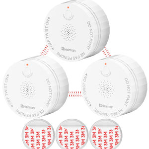 Heiman S1-R Smoke Detectors,Interconnected Smoke Aalrm Battery Operated, UL 2034 5th Certified, Wireless Small Mini Carbon Monoxide Alarm for Home Rental Apartment