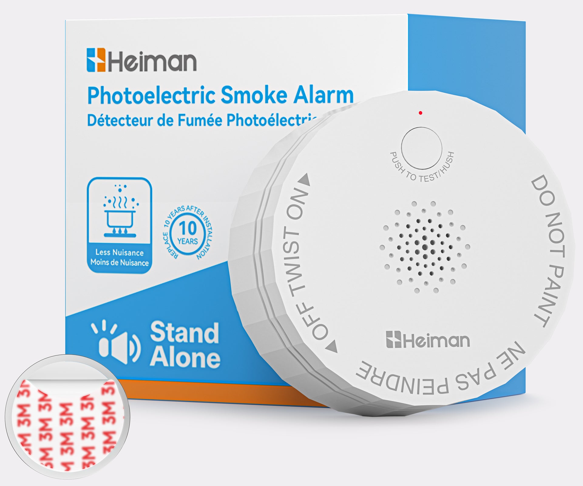 Detectores Humo Heiman Matter S1-S, Alarma Incendio Fotoeléctrica Smart, Certificado UL217-10th, A Pilas, Home Assistant, Mini Portátil Hogar Viaje