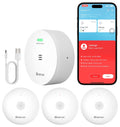 Heiman Water Leak detectors for Home,Water Sensor Alarm Leak Detector, Battery Operated Water Sensor for Basement/Pipe/Drain/Sink/Bathroom/Kitchen/Toilet/Laundry Room, 1 Pack（Not Include Gateway