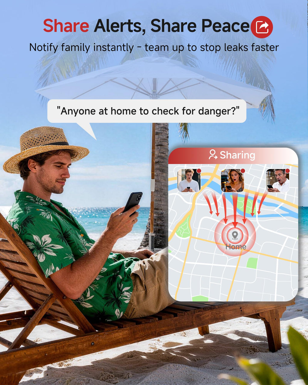 Heiman Water Leak detectors for Home,Water Sensor Alarm Leak Detector, Battery Operated Water Sensor for Basement/Pipe/Drain/Sink/Bathroom/Kitchen/Toilet/Laundry Room, 1 Pack（Not Include Gateway